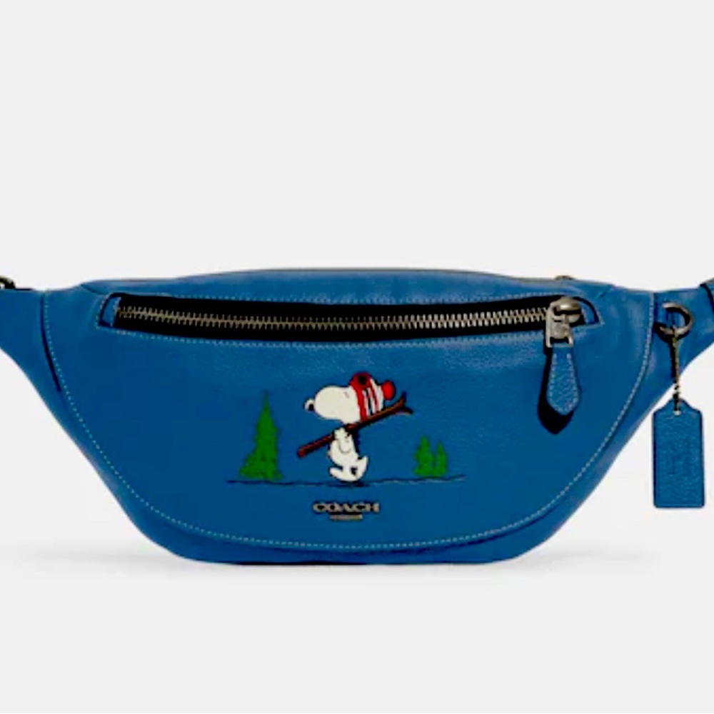 New Coach X Peanuts Warren Belt Bag With Snoopy Motif CE618 - Picture 1 of 7